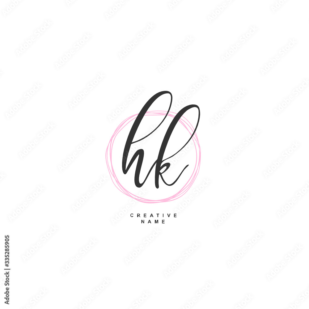 H K HK Initial logo template vector. Letter logo concept H K HK Initial logo template vector. Letter logo concept