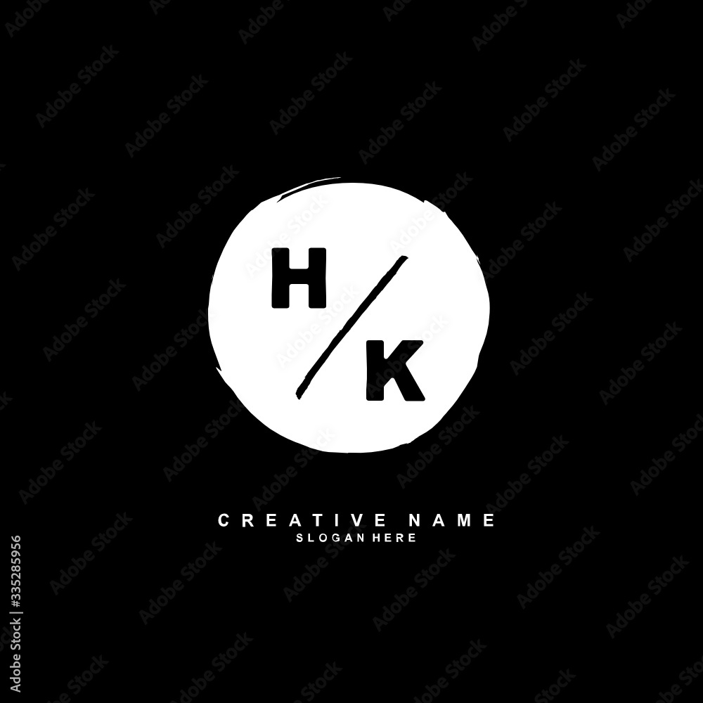 H K HK Initial logo template vector. Letter logo concept H K HK Initial logo template vector. Letter logo concept