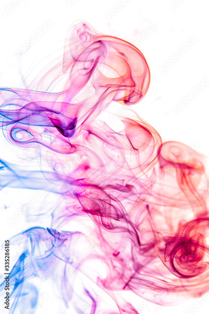Colored smoke on white background Colored smoke on white background