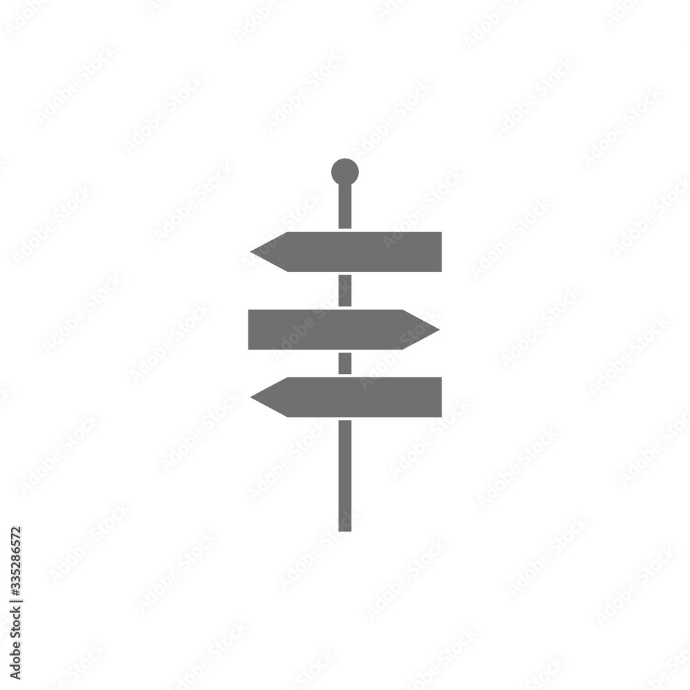 The signpost icon vector, solid illustration, pictogram isolated on white backround eps 10 The signpost icon vector, solid illustration, pictogram isolated on white backround eps 10