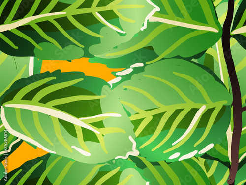 Leaves Seamless Pattern.
