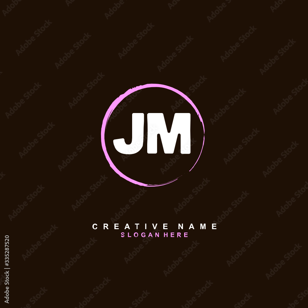 J M JM Initial logo template vector. Letter logo concept J M JM Initial logo template vector. Letter logo concept