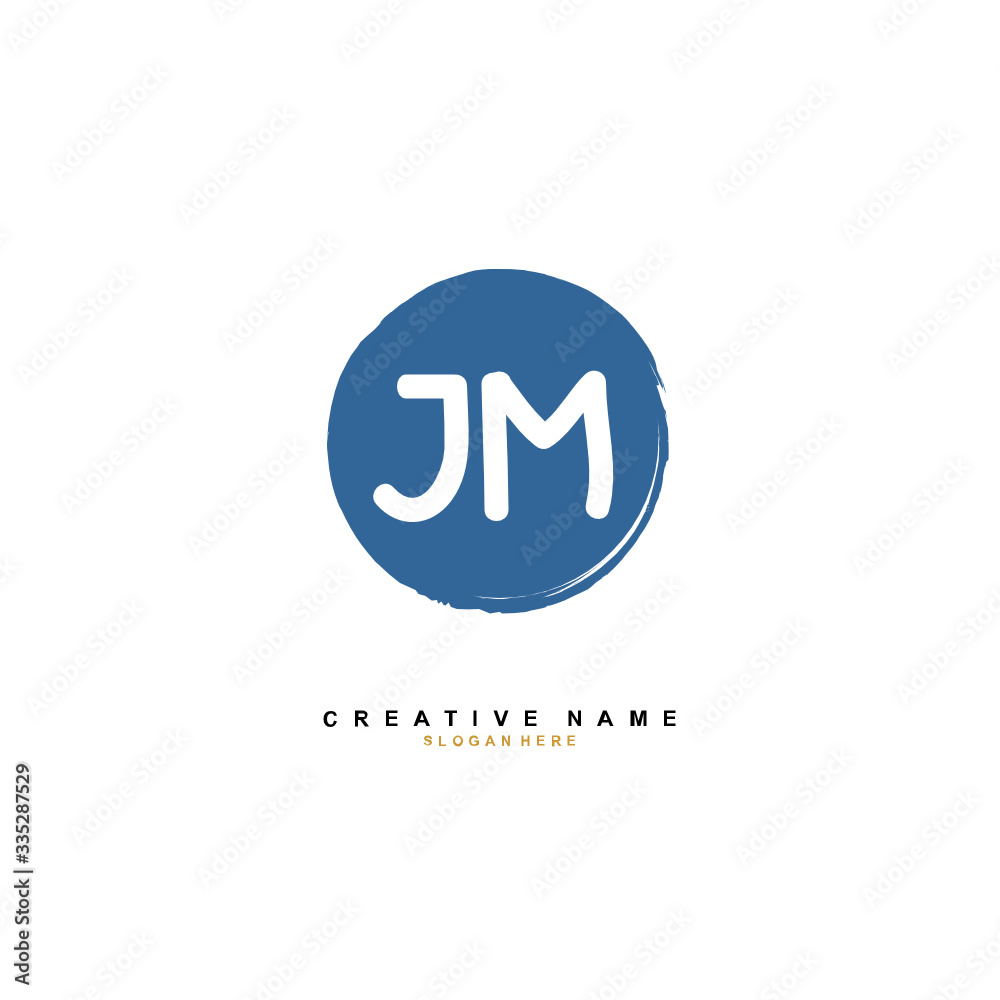 J M JM Initial logo template vector. Letter logo concept J M JM Initial logo template vector. Letter logo concept