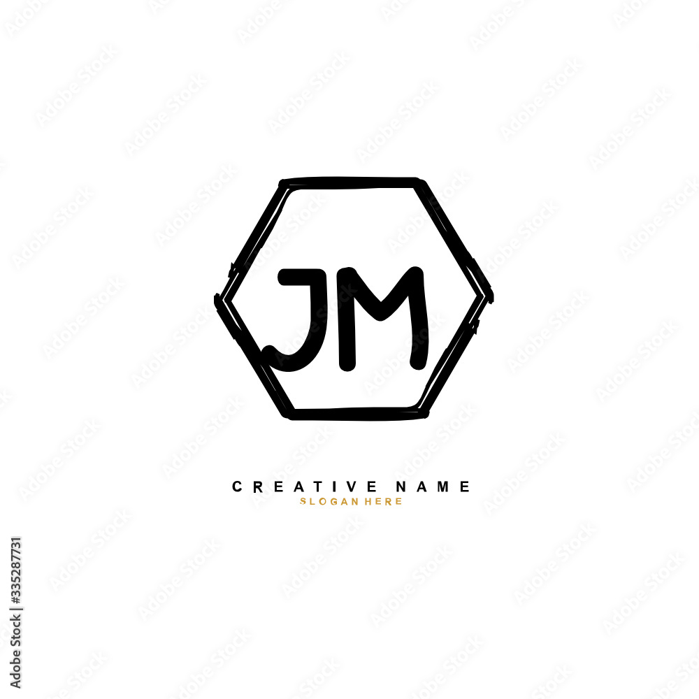 J M JM Initial logo template vector. Letter logo concept J M JM Initial logo template vector. Letter logo concept