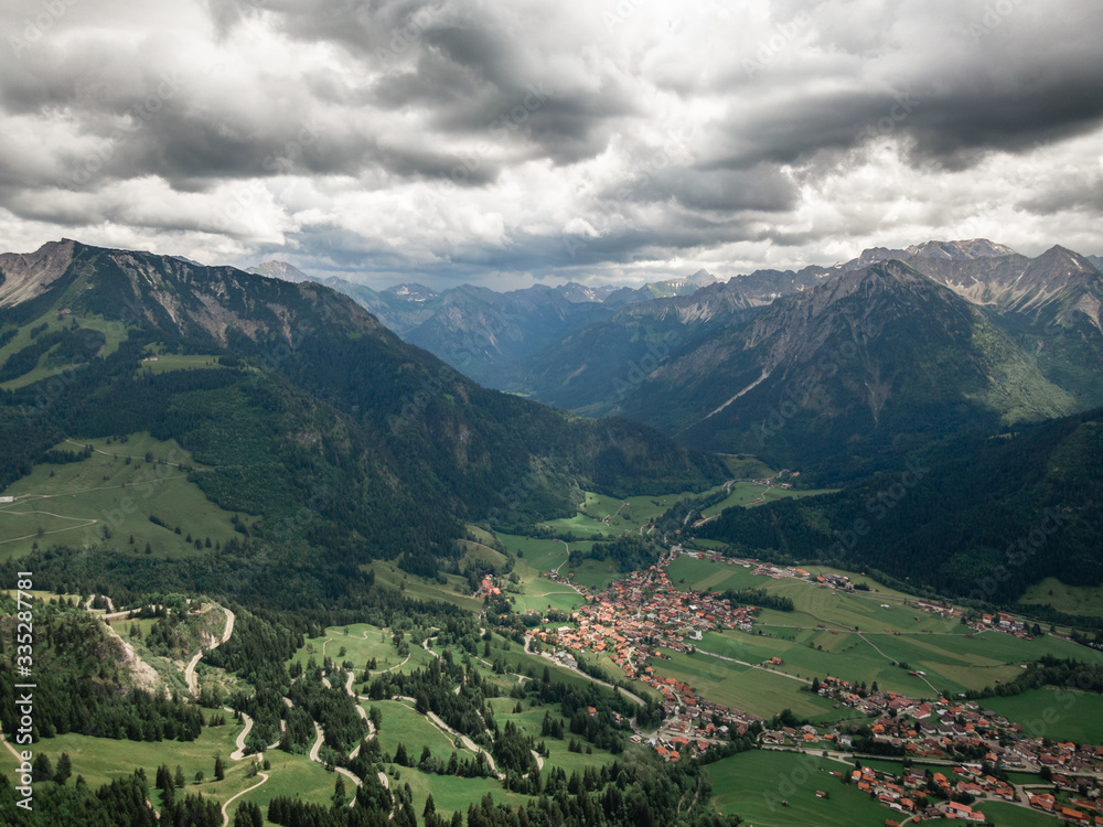 Obraz premium Luftaufnahme Allgäu Immenstadt