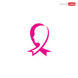 person/human in cancer ribbon  icon/symbol/Logo Design Vector Template Illustration