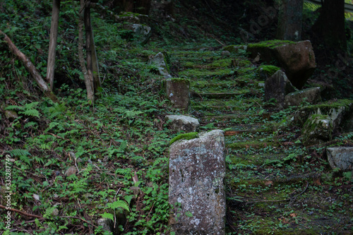 山道にある石段