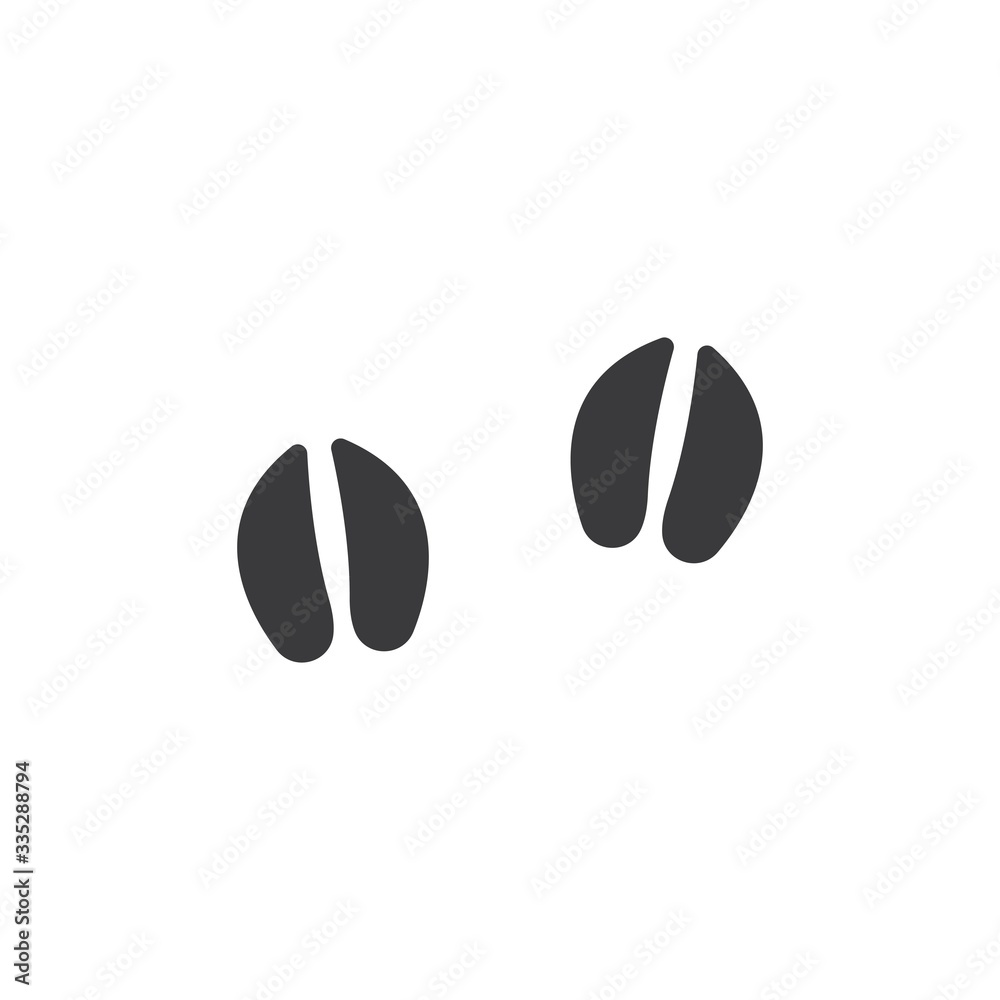 cow,deer,goat,bull,byson; foot print vector illustration template cow,deer,goat,bull,byson; foot print vector illustration template