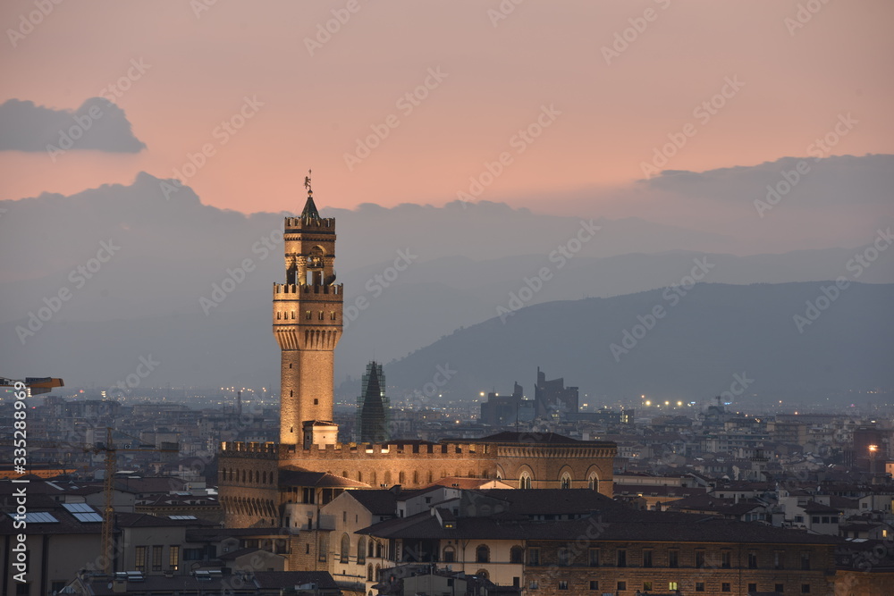 florence italy sunset
