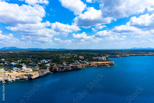 Aerial view, Vallgornera, cliffs, Cala Pi region, Mallorca, Balearic Islands, Spain © David Brown