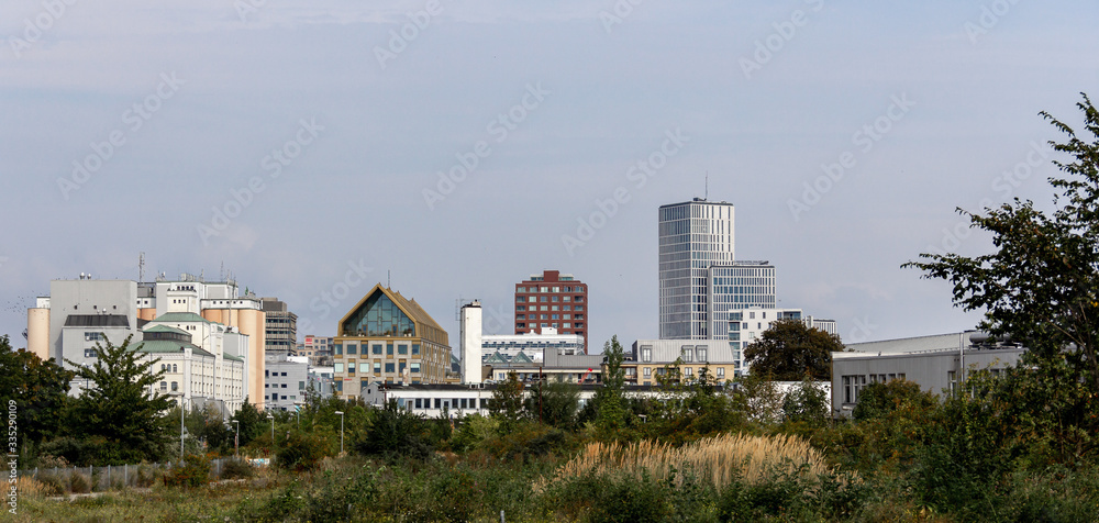 A new skyline in Malmö, Sweden, is slowly growing. Photo taken during summer 2019
