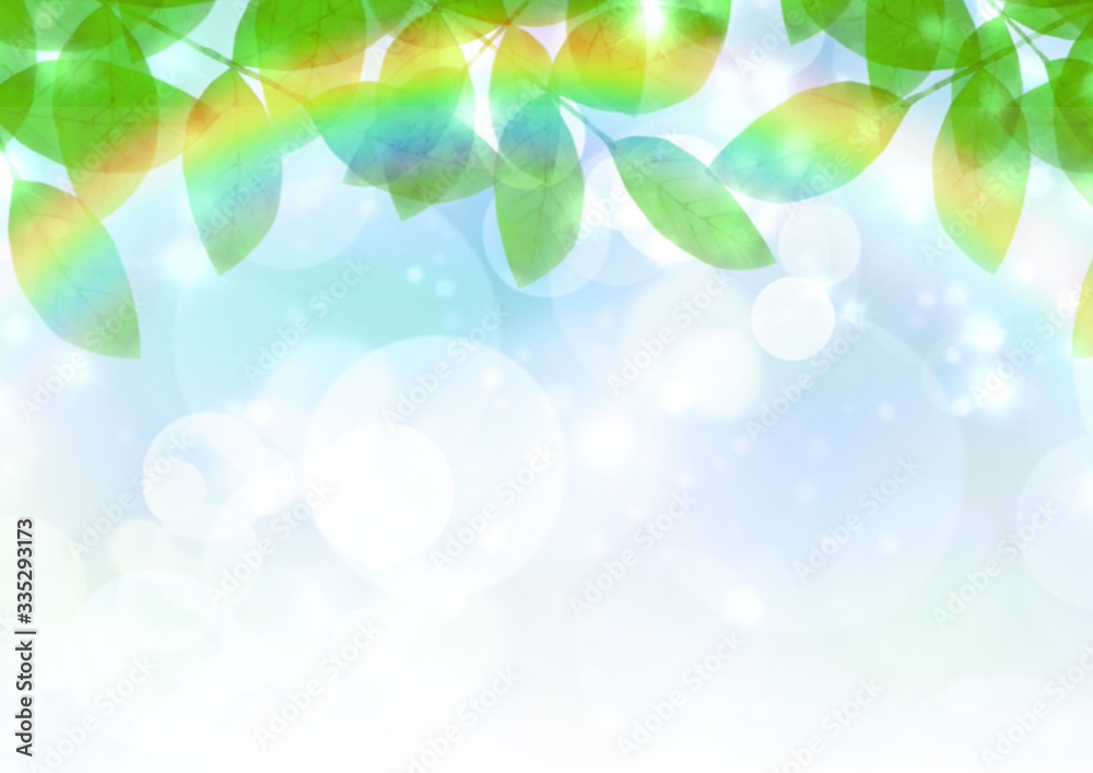 虹 木漏れ日 初夏 背景イラスト Stock Illustration Adobe Stock