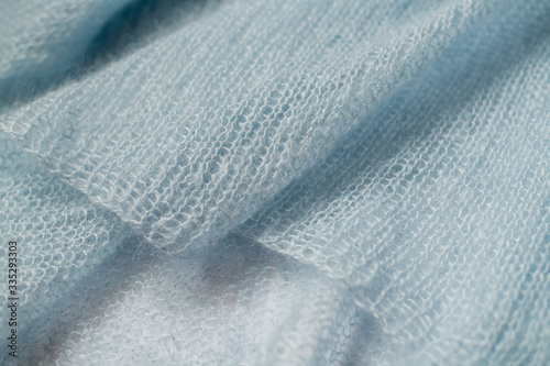 background, texture knitted from a thin mohair thread
