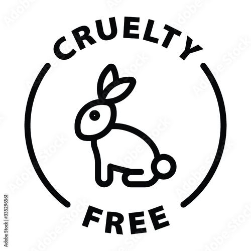 cruelty free black outline icon