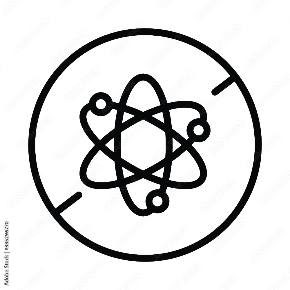 sulfate free black outline icon