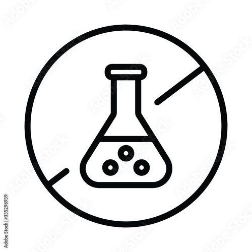 Preservatives free black outline icon