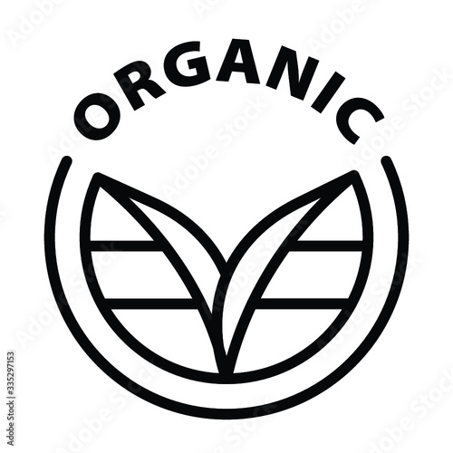 Organic circle black outline icon photo
