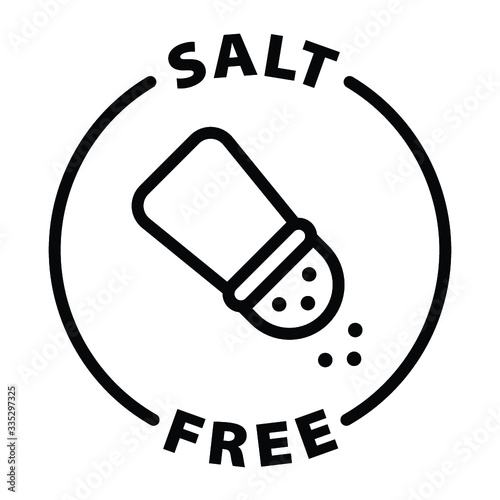 Salt free black outline icon