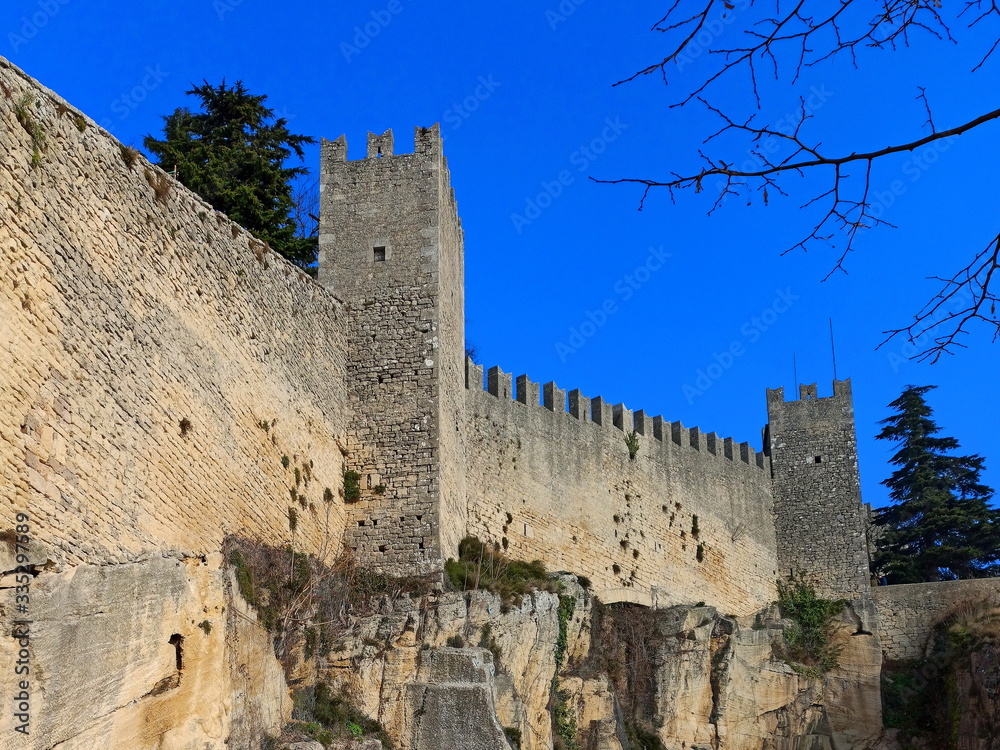 Wall of San Marino, Italy Wall of San Marino, Italy