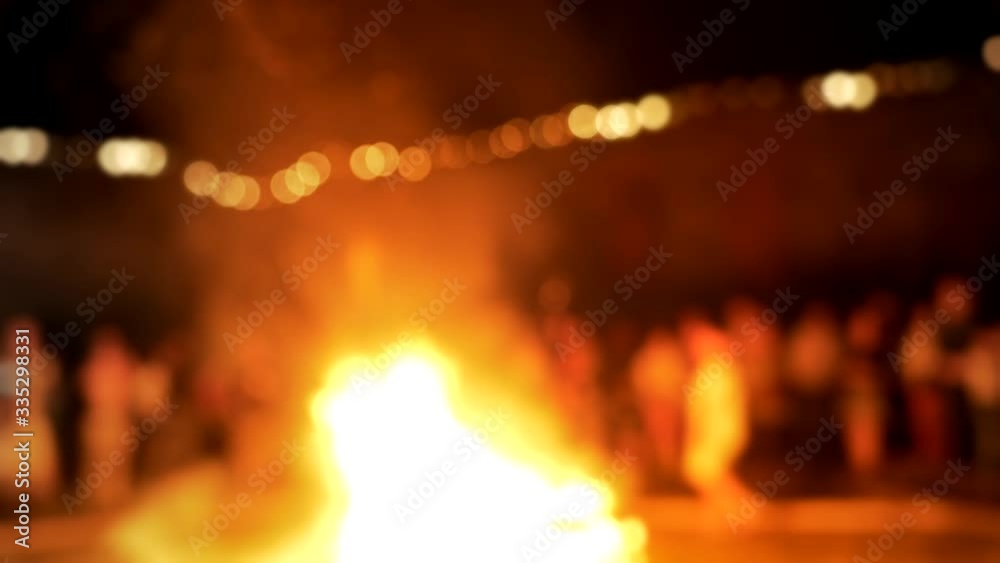 Blurred motion of sparkling night festival fire. Blurred motion of sparkling night festival fire.