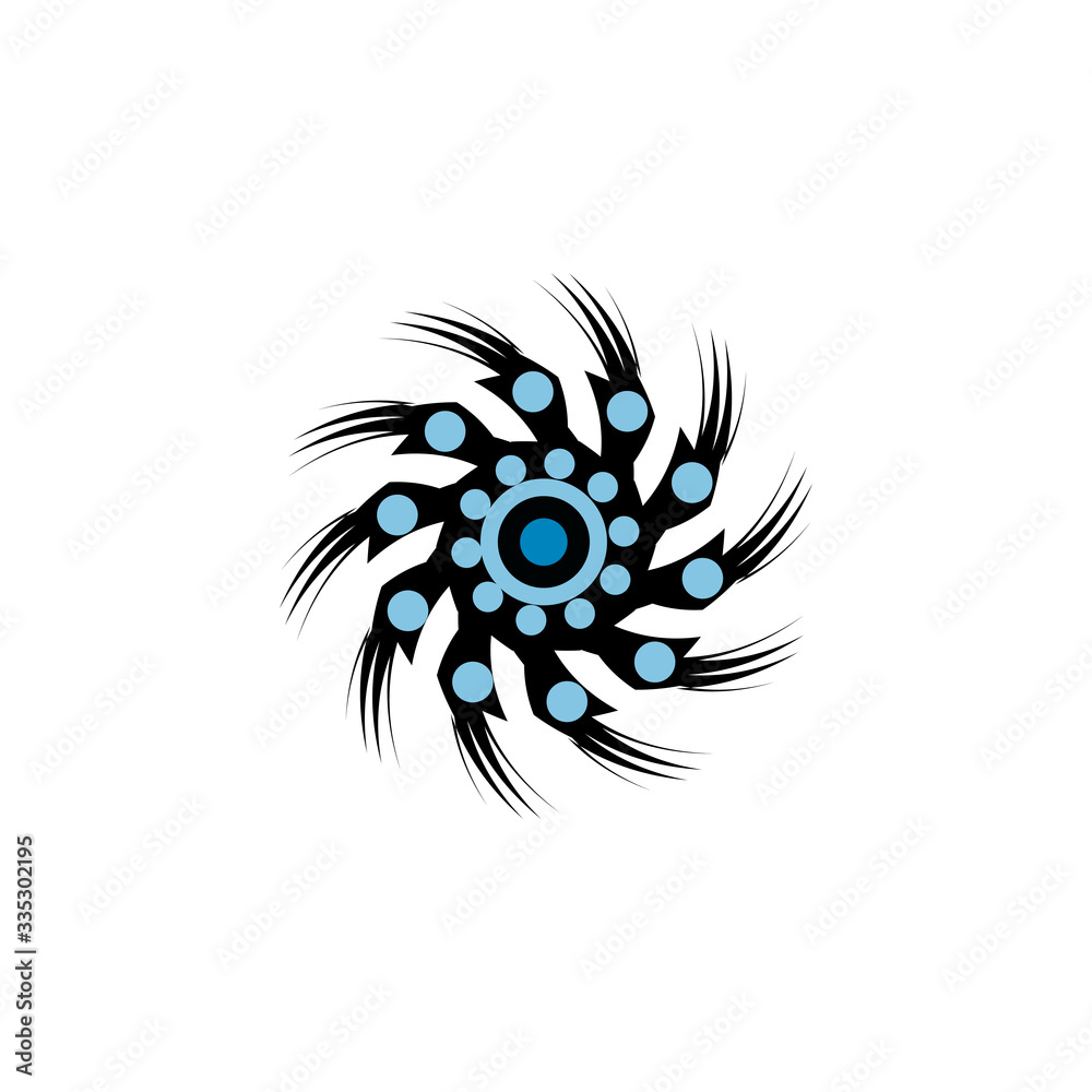 Obraz premium Aboriginal art dots painting icon logo design