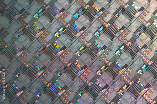 Macro of silicon semiconductor wafer.
