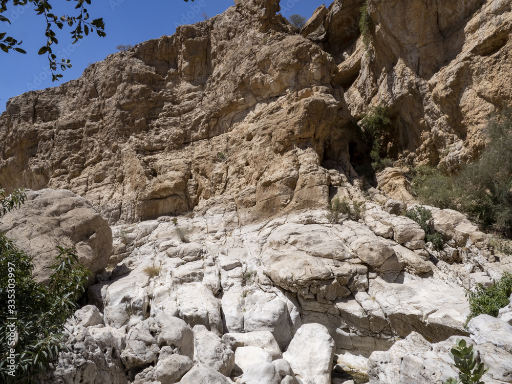 Beautiful rock scenery from Wadi Bani Khalid, Oman