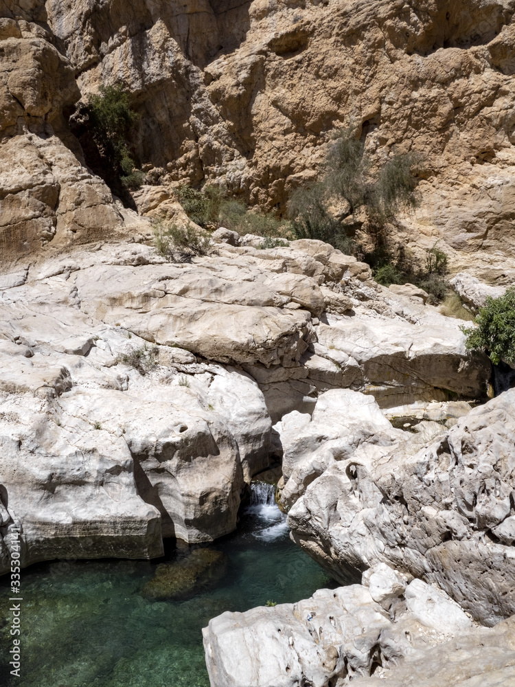 Beautiful rock scenery from Wadi Bani Khalid, Oman