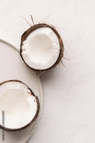 coconut on a white background

