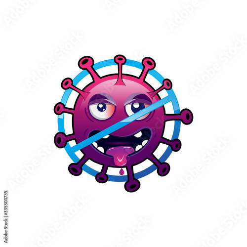 dangerous coronavirus / covid-19 logo icon that is ready to pounce