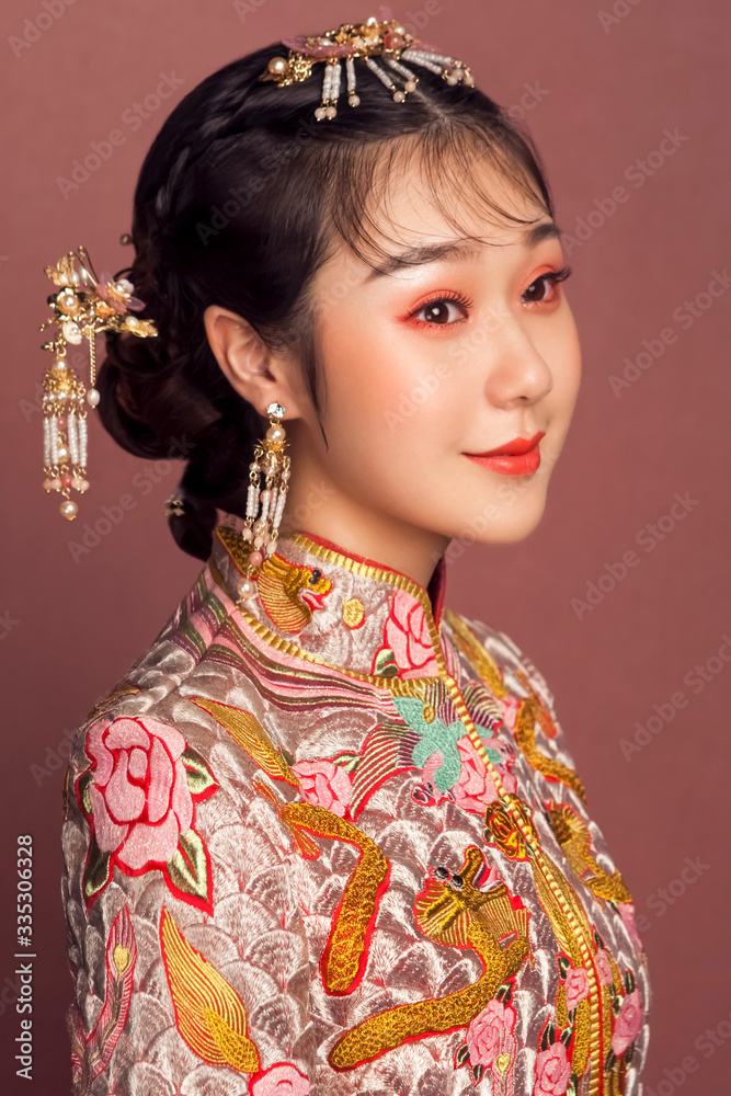 The plump ancient Asian woman The plump ancient Asian woman