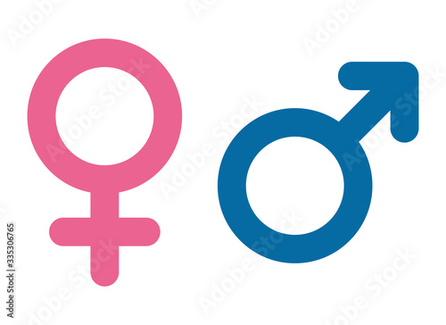 性別記号のベクターアイコン 雄と雌のシンボルマークセット