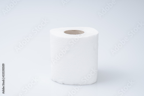 toilet paper roll isolated on white background