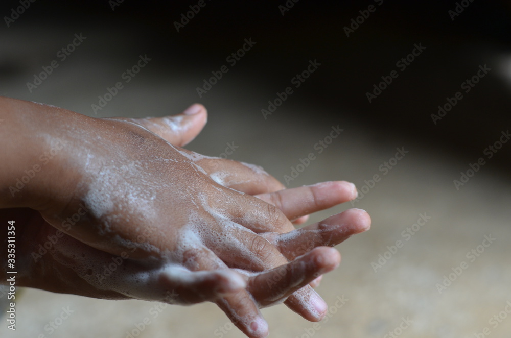 Fototapeta premium Hand Washing can kill germs, bacteria and viruses