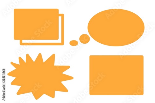Speech bubbles. Hand drawn sketch in comic book style. Vector illustration