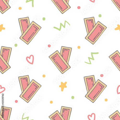 Pattern with doodle depilatory stipes.