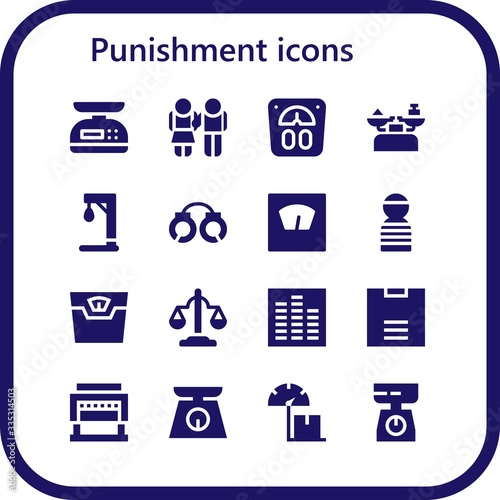 punishment icon set