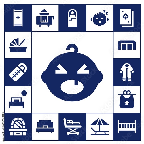 Modern Simple Set of bed Vector filled Icons