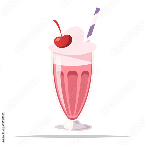Milkshake vector isolated illustration