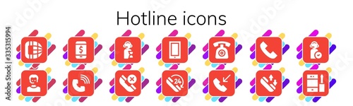 hotline icon set