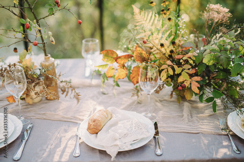 Fall table setting