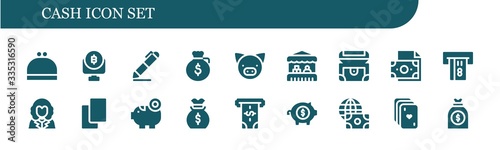 Φωτογραφία cash icon set