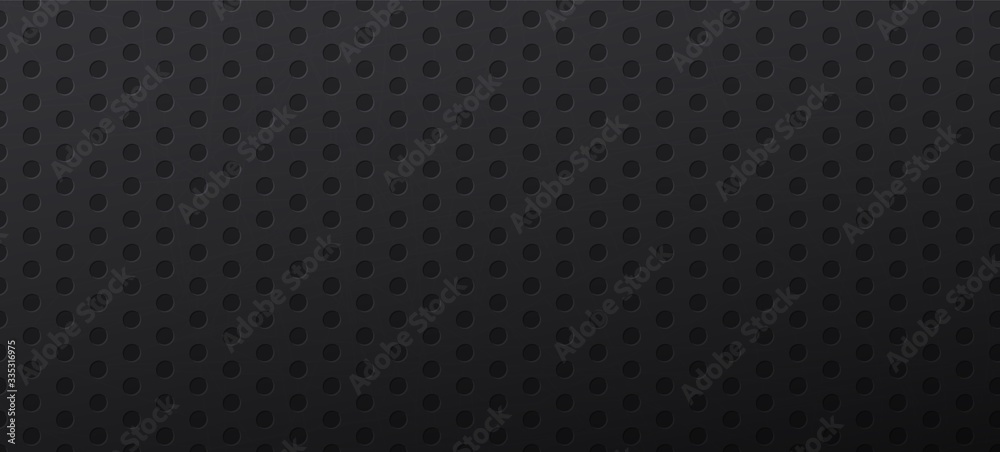 Black background with round holes or polka dot Black background with round holes or polka dot