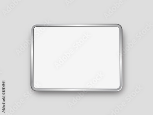 Tablet PC with blank screen mockup