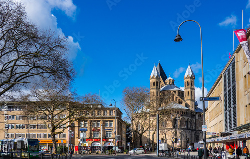 Cologne Koln Köln , Germany: Neumarkt Square City Center with St Aposteln Apostle Basilica photo
