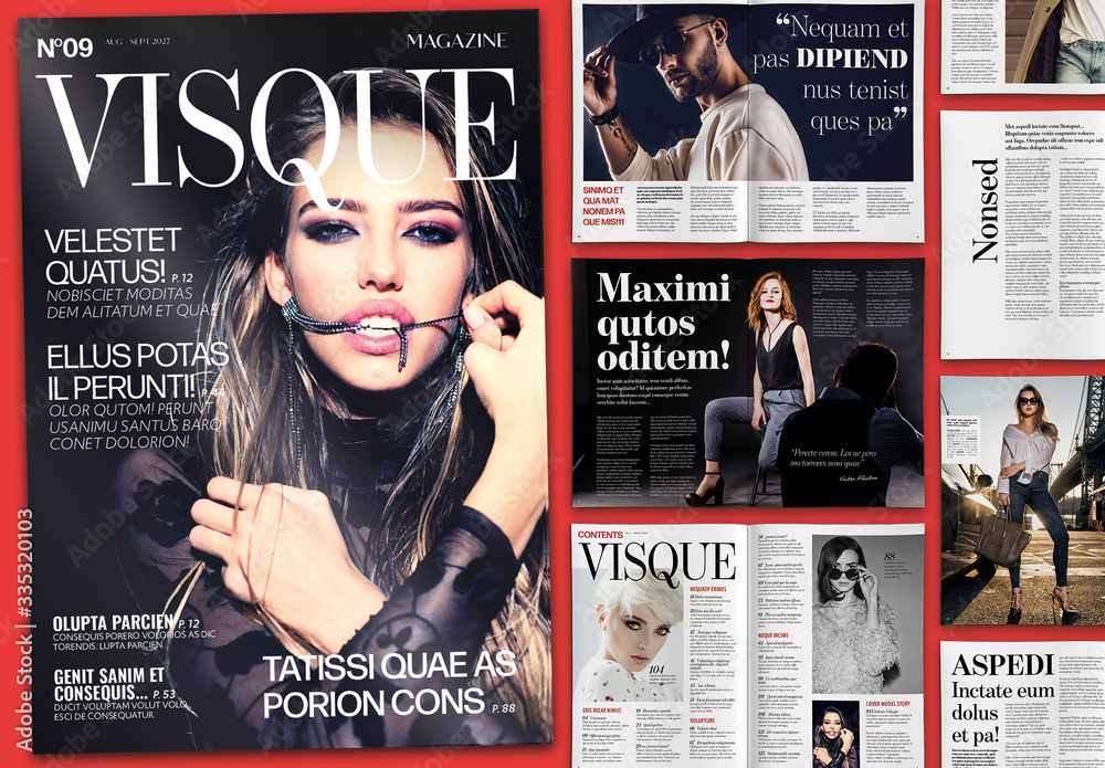 Fashion and Lifestyle Magazine Design Layout Stock Template | Adobe Stock