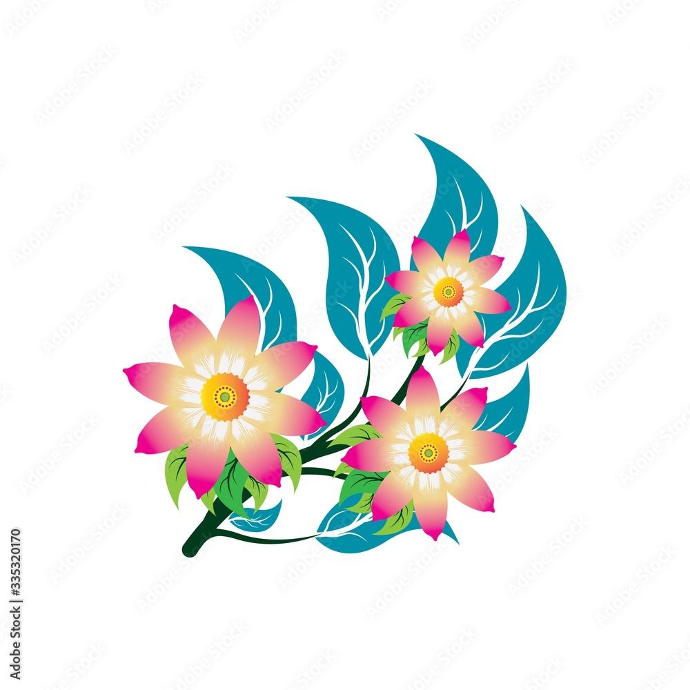 Fototapeta premium Flower Logo Design Vector Template