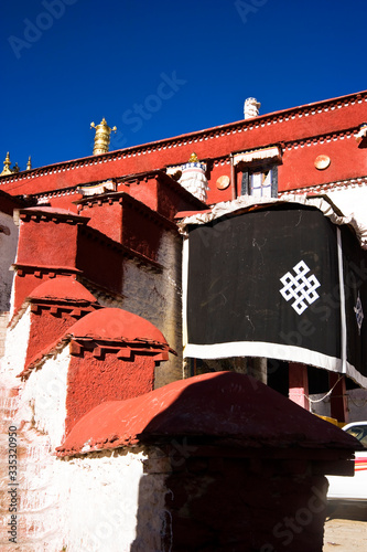 Tibetan Buddhism temple in Tibet, China  photo