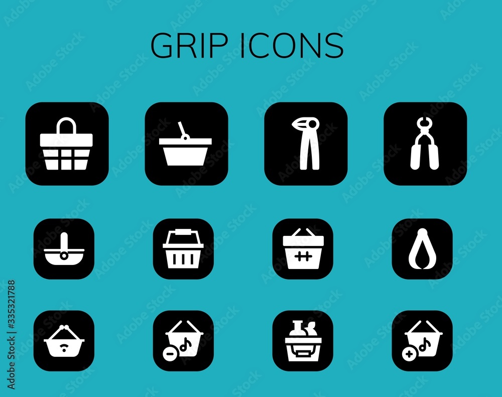 Modern Simple Set of grip Vector filled Icons Modern Simple Set of grip Vector filled Icons