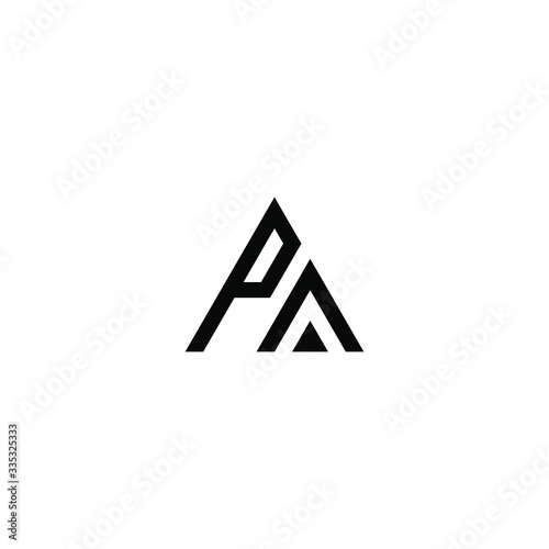 PA LETTER VECTOR LOGO ABSTRACT TEMPLATE